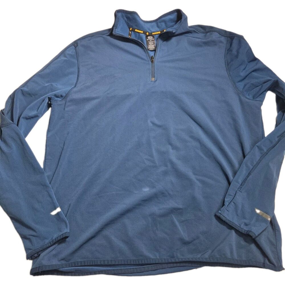 ​Champion Duo Dry 1/4 Zip Pullover Mens XL Slate Blue Running Performance Top